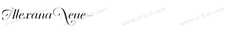 Alexana Neue字体转换 Alexana Neue字体转换